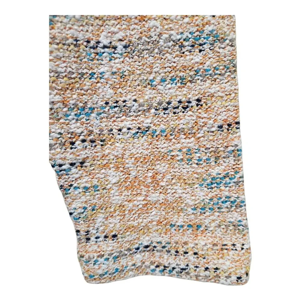 CHICO'S 1 Women's 8 10 Bonnie Cardigan Sweater Fringle Textured Tweed Open 40
